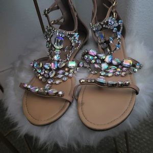 Bedazzled Gladiator Sandals Size 11